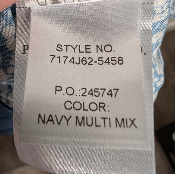 PAIGE Blue and White Floral Midi Dress - Picture 6 of 8